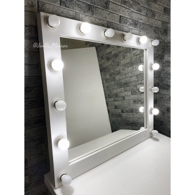 Гримерное зеркало с лампочками JenDi 90x80 White