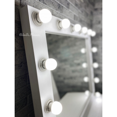 Гримерное зеркало с лампочками JenDi 90x80 White